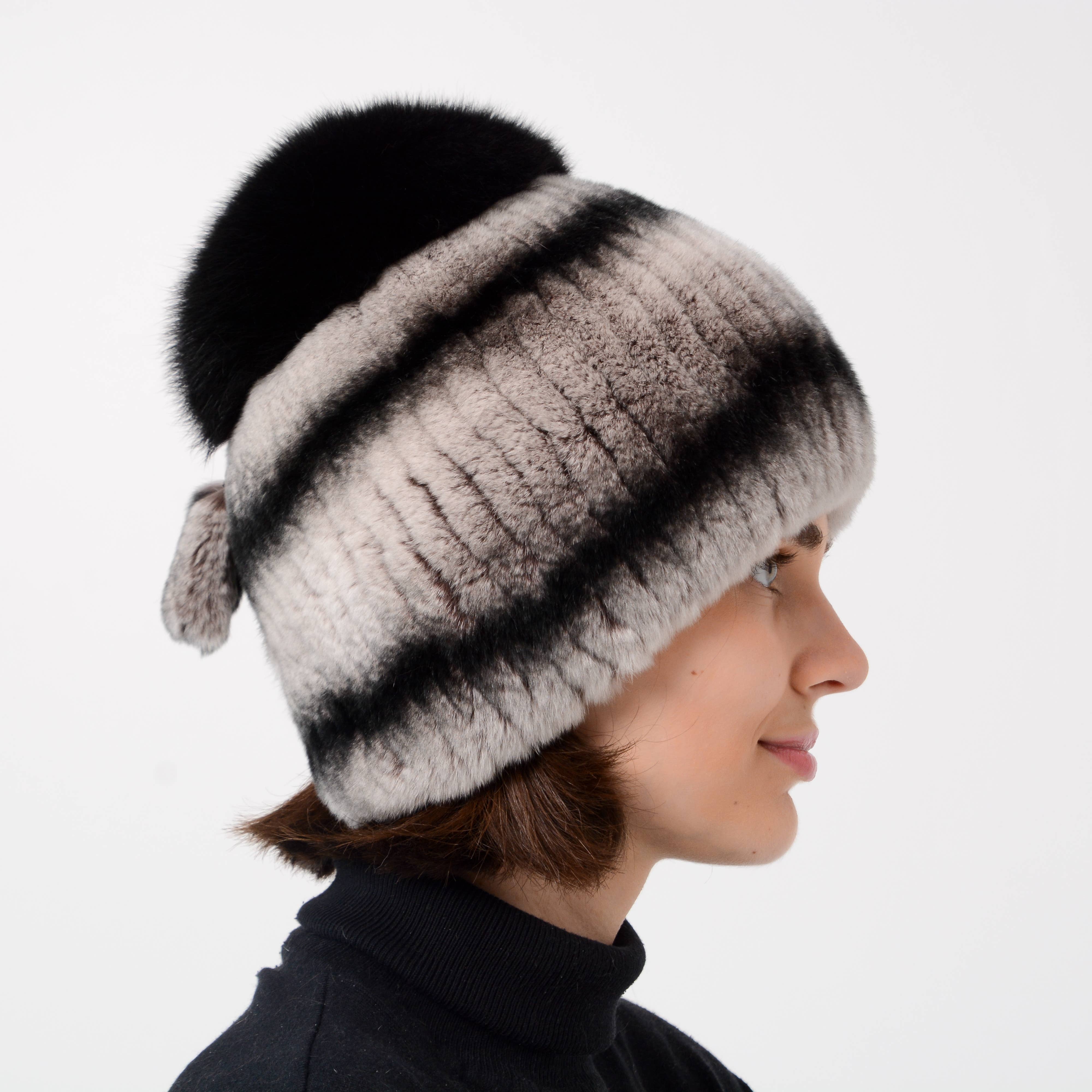 FurStyleUa – Engroshandel Beanie - Dame – Kvinders kaninhue vinter ægte pelshue arktisk rævepels2