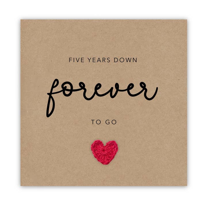 Femte 5:e bröllopsdagen Enkel 5-årsjubileum för wholesale av Fifi's Handcrafted