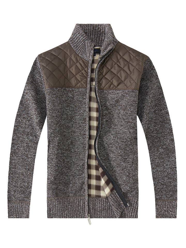 b-one inc - Wholesale Cardigan - Men's - Men's Full Zipper Cardigan Sweater GB-SW9103