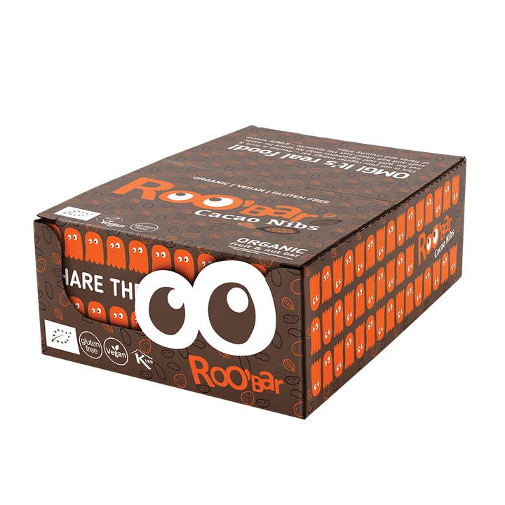 Smart Organic – wholesale Chocolate bar – Cacao Nibs Bar, Bio, Roobar, 30g1