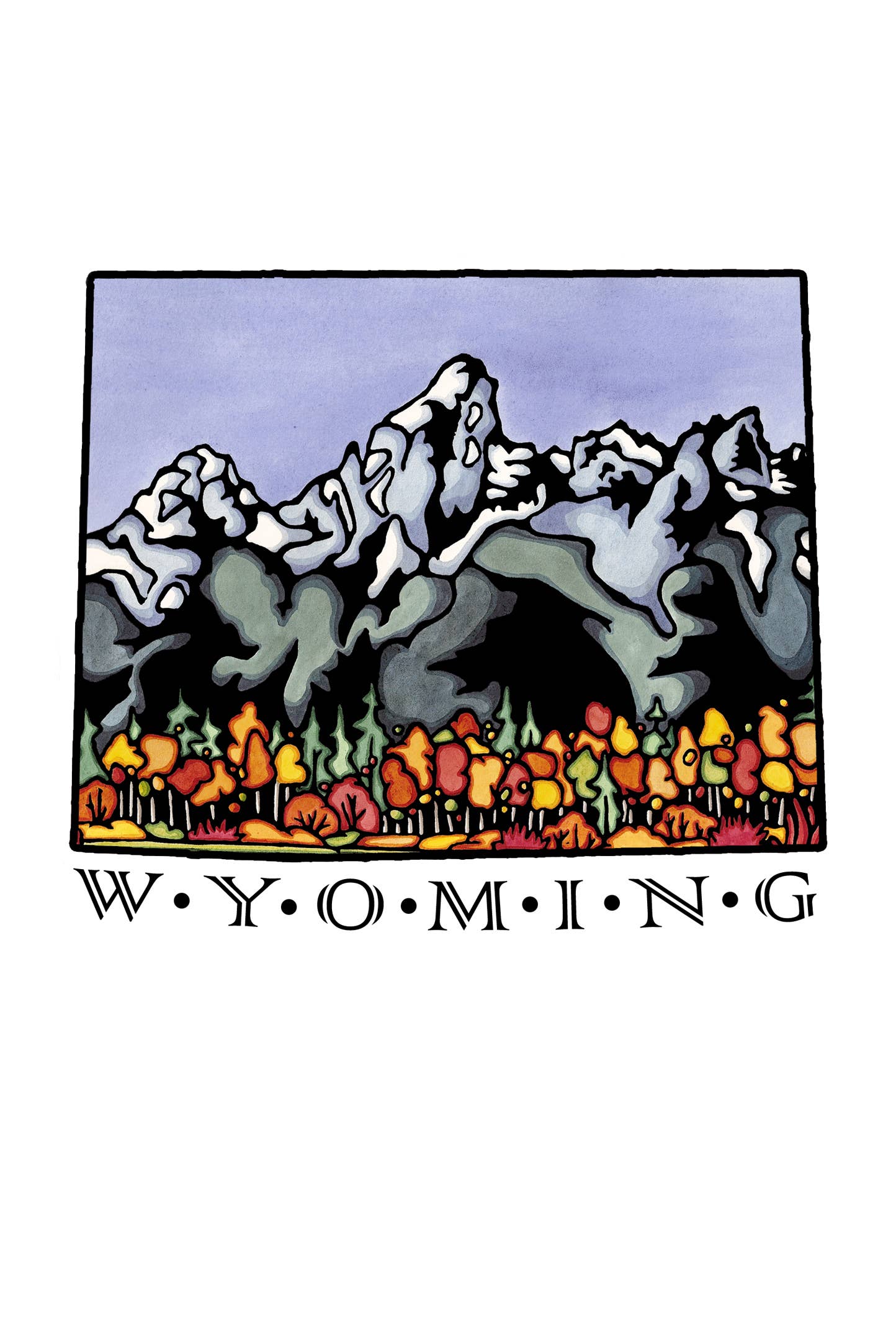 Sarah Angst Art - Wholesale Postcard - Custom Name Dropped State Postcards - Pack of 10027