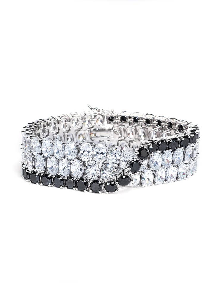 Round CZ Overlay Bracelet for wholesale by CZ by Kenneth Jay Lane