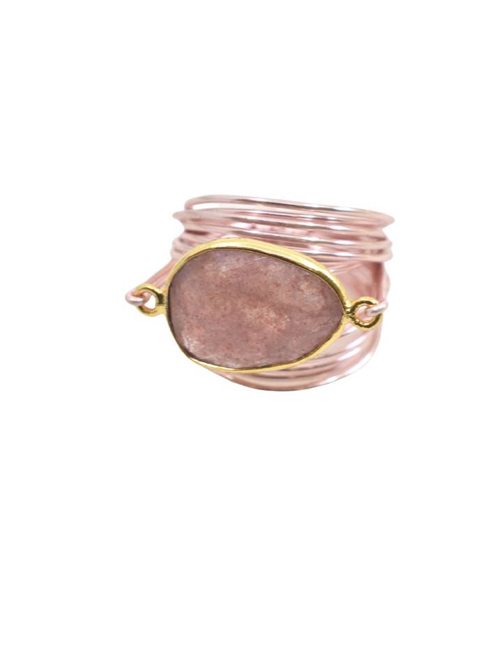 Torrey Ring in Rose Gold with Cherry Quartz for wholesale by A Blonde and Her Bag