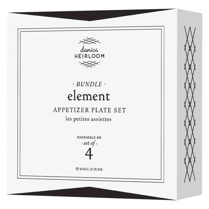Danica Heirloom - Wholesale Appetizer Serveware - Bundle Element Appetizer Plates Set of 4