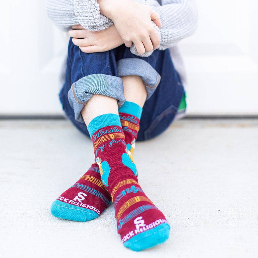 Sock Religious - Wholesale Socks - Kids - St. Cecilia Kids Socks2