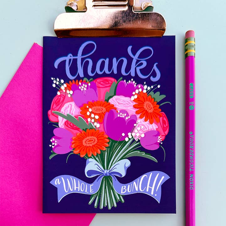 hey, alissandra - Wholesale Thank You Card - Thanks a Whole Bunch! - A2 Card1