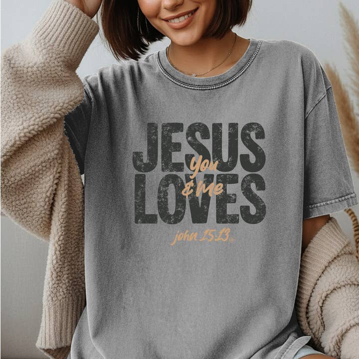 Camiseta de Fé Jesus Ama-te a Ti e a Mim por atacado de Never Lose Hope Designs