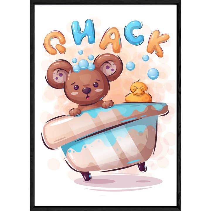 Bear Animal Picture — 23x32 — Wooden and Glass Frame for wholesale by ELISE ET LOUISE