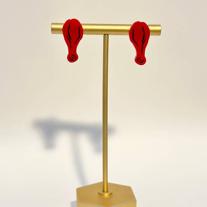 Boucles d'oreilles en forme d'ailes de poulet pour la vente par IreDesign Studio