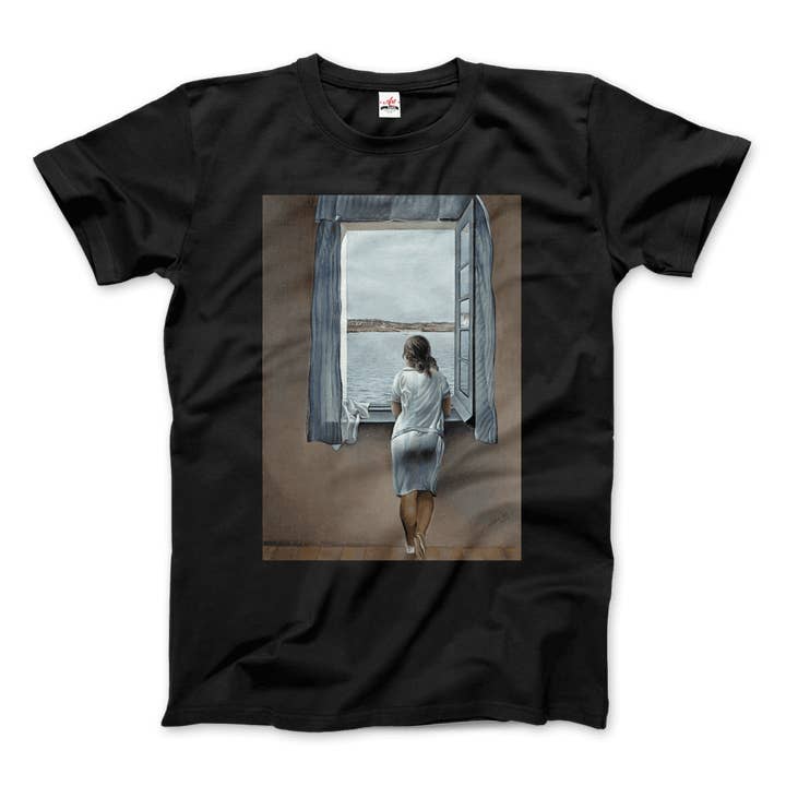 Art-O-Rama Shop - Wholesale T-Shirt (Graphic) - Unisex - Salvador Dali Young Woman at a Window Artwork T-Shirt