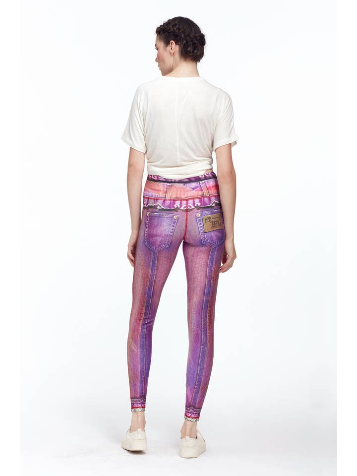 IPNG Design - Wholesale Fashion Leggings - Women's - Denim Print Leggings Sezar - Basic5