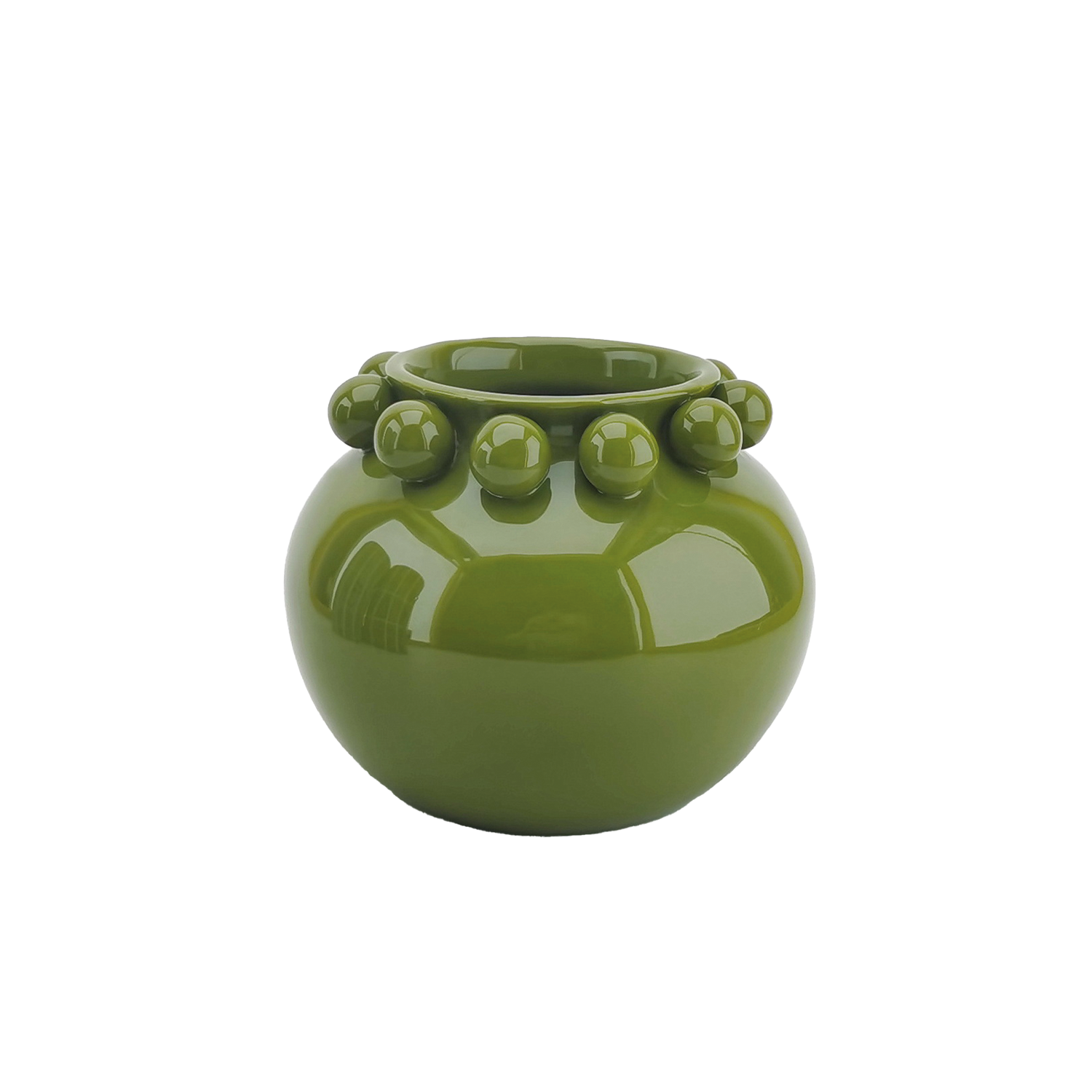 Opjet Paris - Wholesale Vase - Khaki Bouly Vase D16 H13cm0