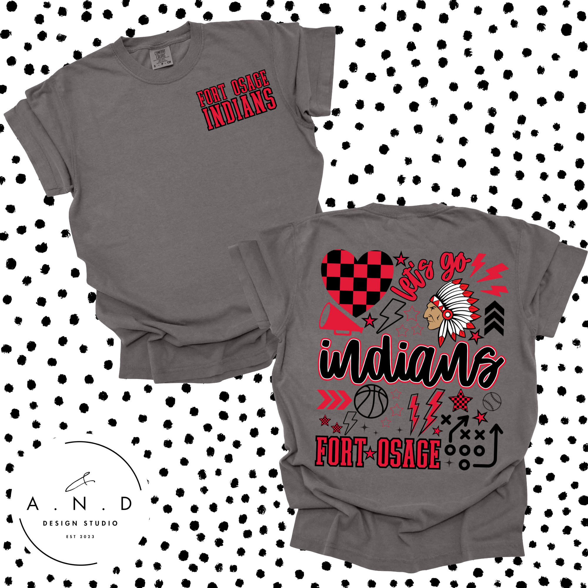 A.N.D Design Studio - Wholesale Screen Printed T-Shirt - Women's - Indians Doodle 1