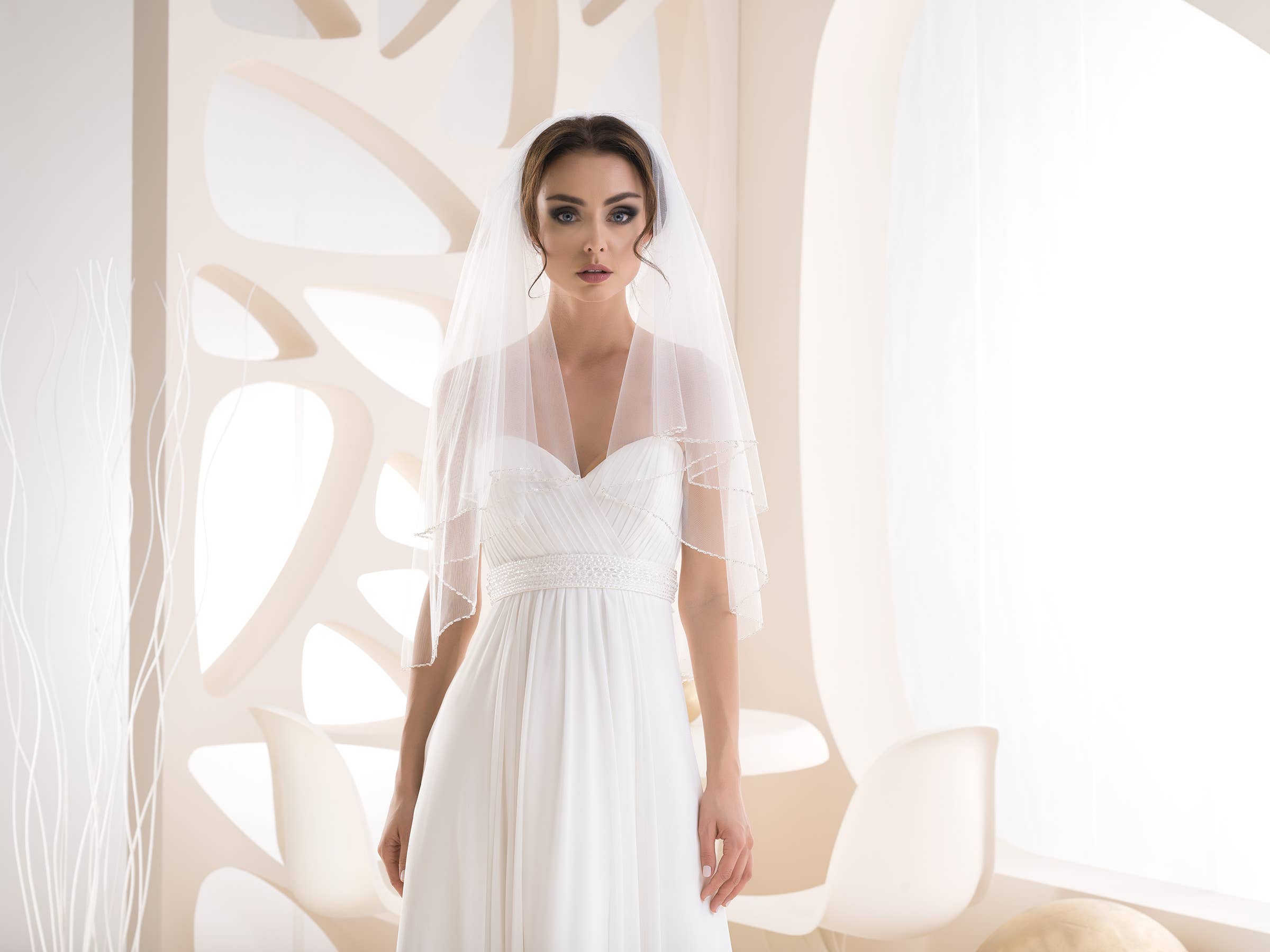 Bajabella - Vente Voile – femme - Voile fait main avec perles, cristaux, perles0