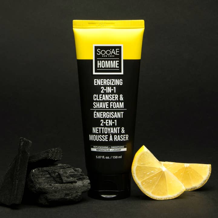 Energizing 2-in-1 Cleanser and Shave Foam for wholesale by Soo'Ae