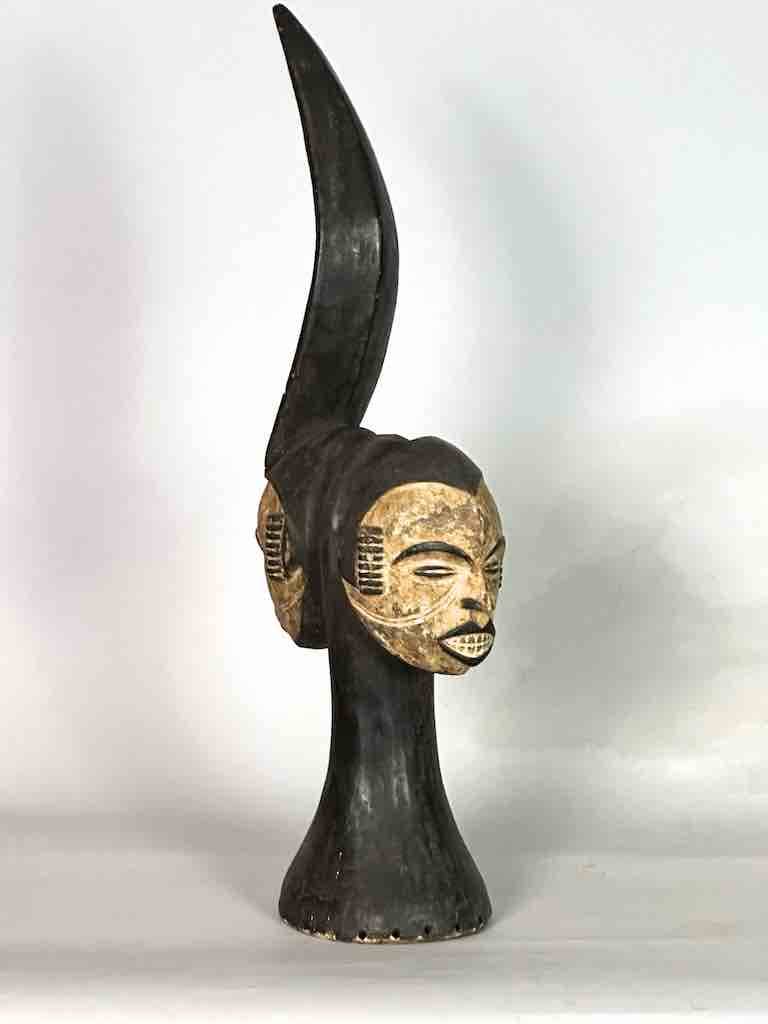 The Niger Bend - Vendita all'ingrosso Scultura - Statua vintage con stemma della danza Igbo Janus Heads | 24" - Nigeria11