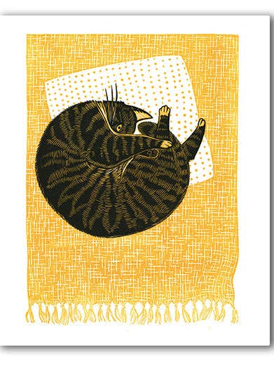 Gatto raggomitolato IGC170 - Zuza Misko per la vendita all'ingrosso da parte di Cardiau Nico Cards