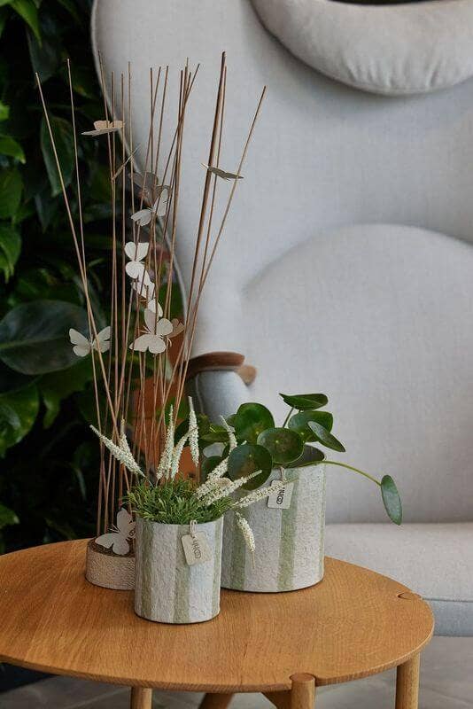 Lübech Living - Wholesale Plant Pot - Hampton pot. Sage/Off White2