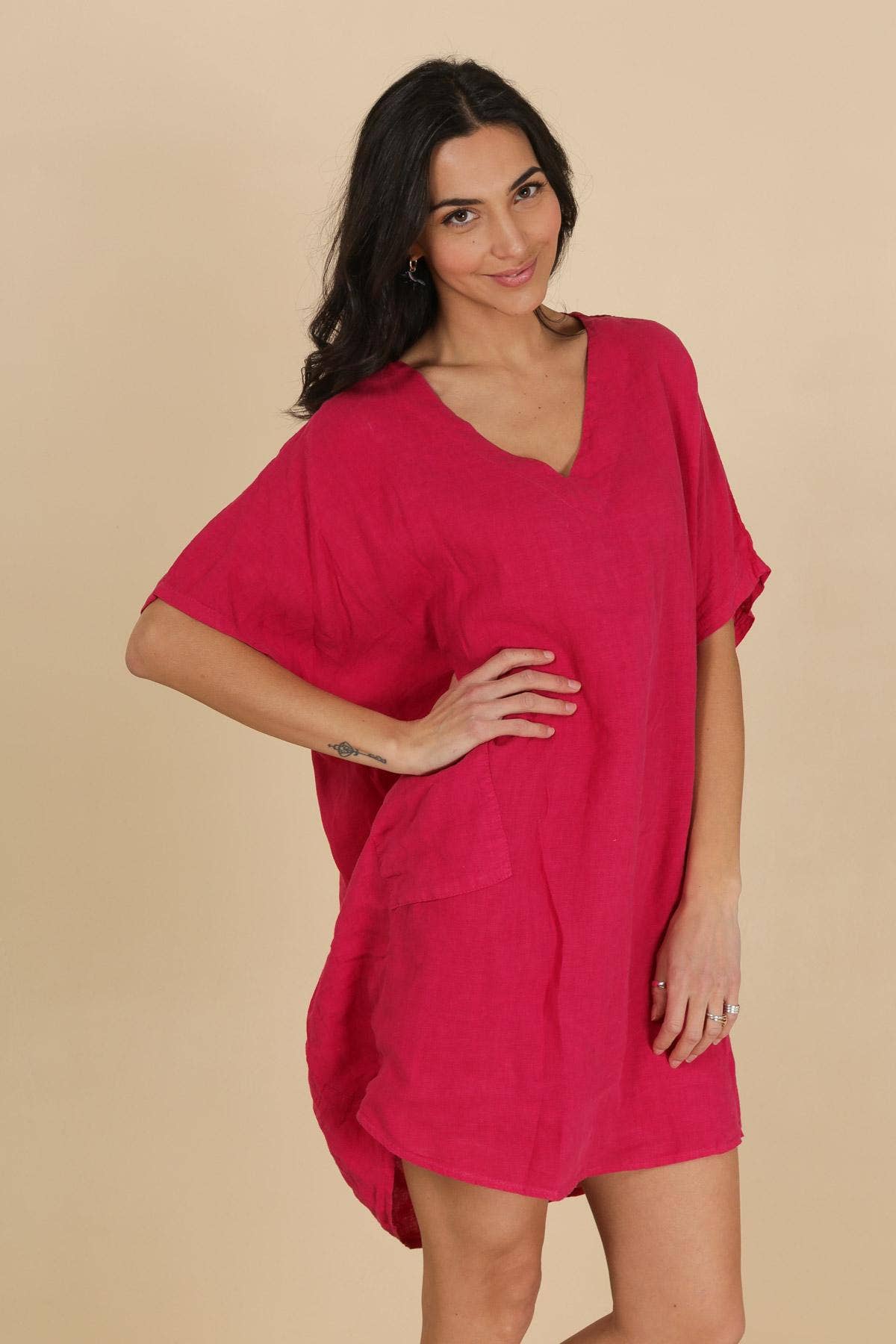 la maison des fibres naturelles - Wholesale Tunic - Women's - Tunic 62804 100% linen made in Italy37