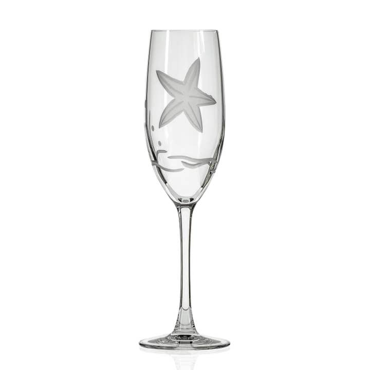 Starfish 8oz Champagne Flute for wholesale by Rolf Glass