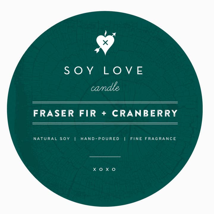 Fraser Fir + Cranberry Jar Filled Candle for wholesale by Soy Love