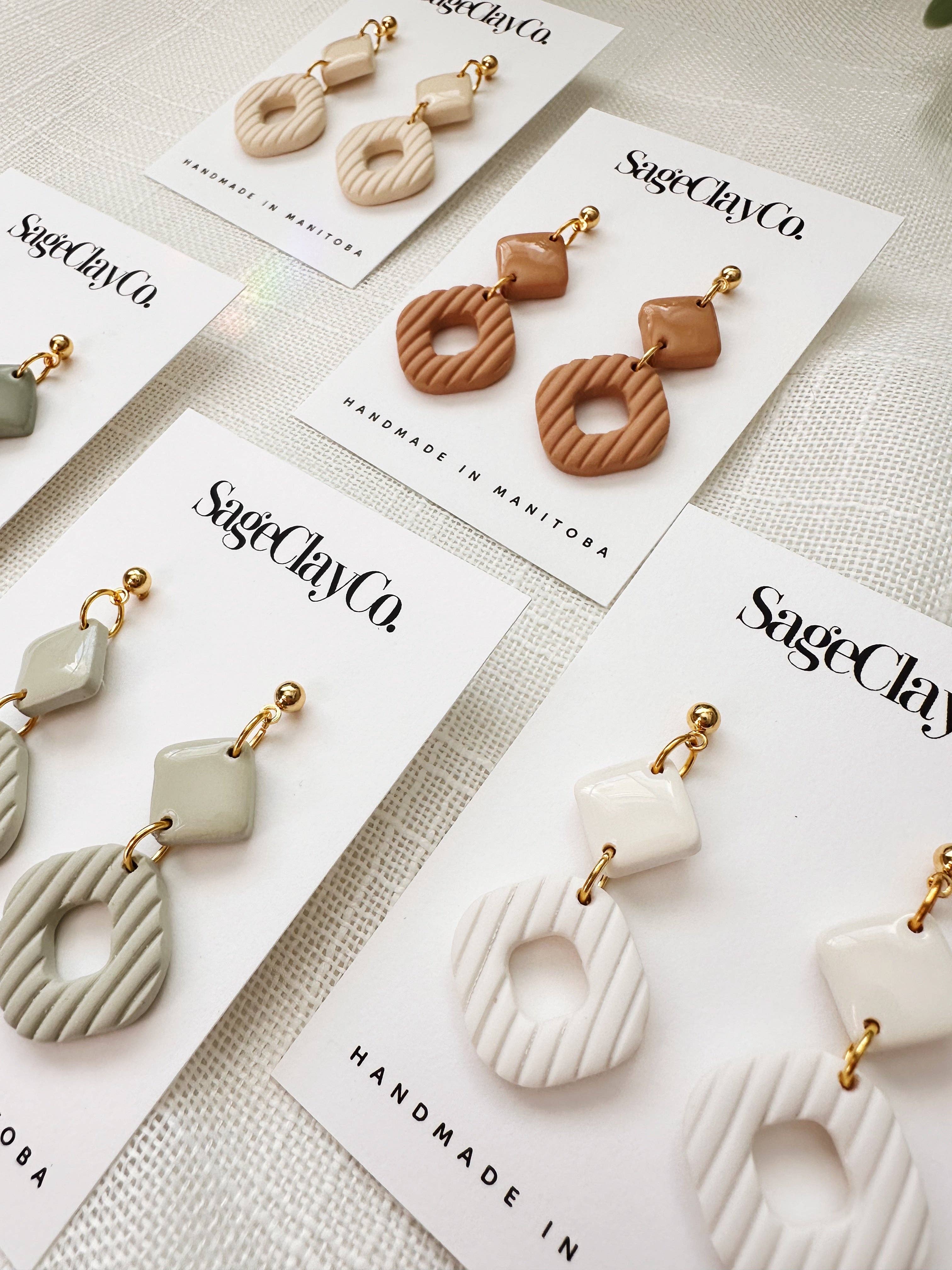 SageClayCo - Wholesale Dangle Earrings - Shannon | Earth Tones Collection8