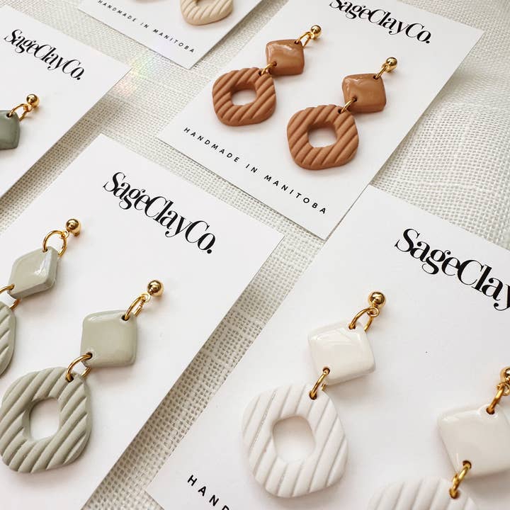 SageClayCo - Wholesale Dangle Earrings - Shannon | Earth Tones Collection8