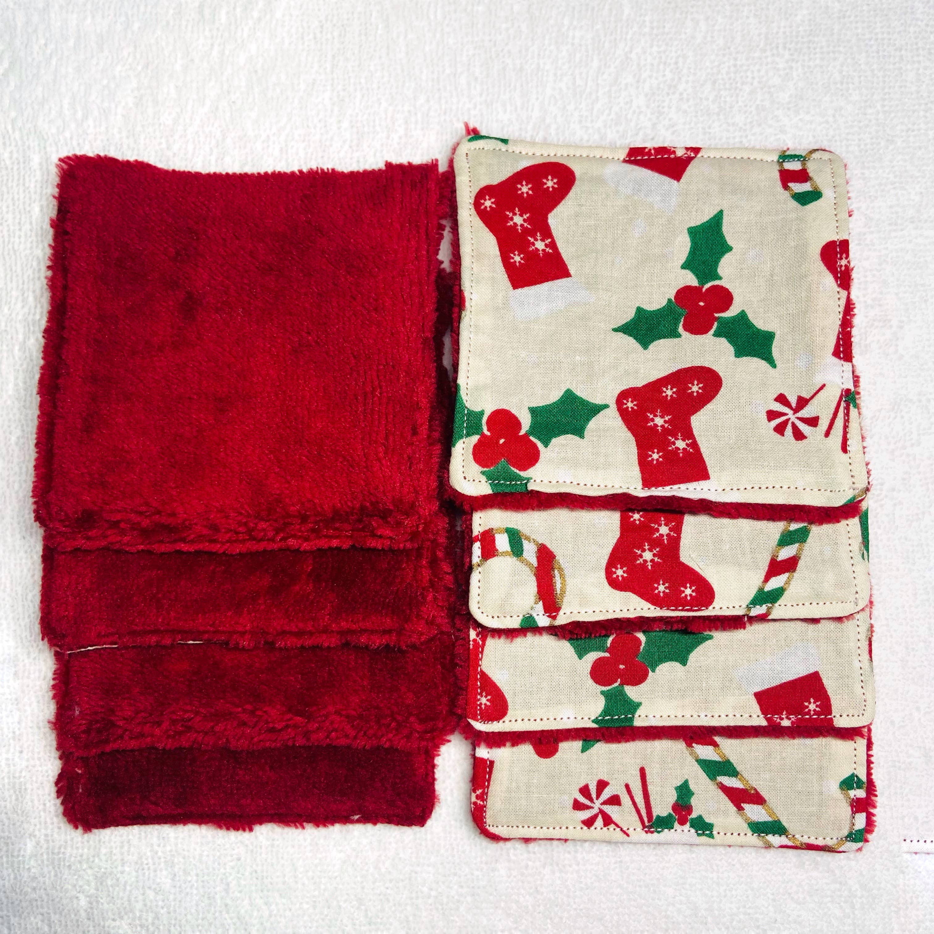 Meli beauty – wholesale Sminkborttagning – Tvättbara servetter med tryckta polkagrisar0