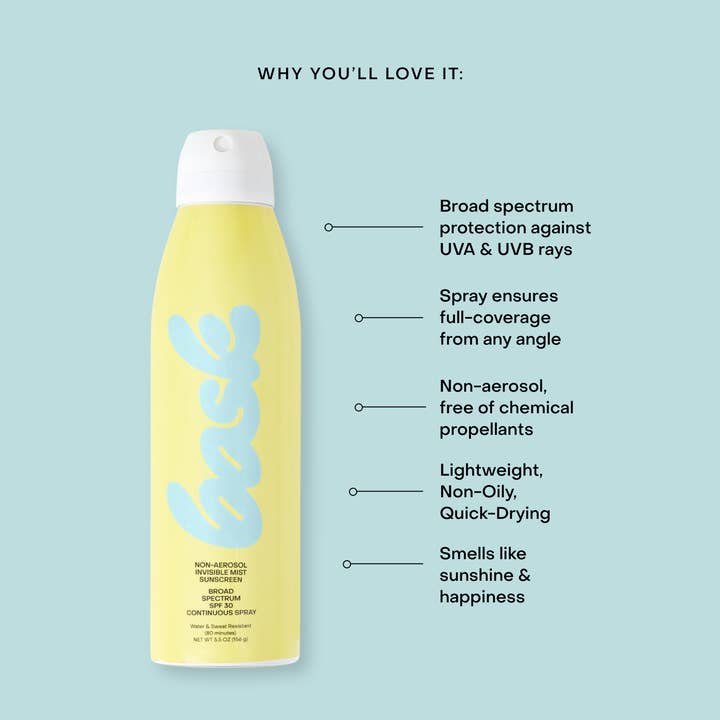 Bask Sunscreen - Wholesale Sunscreen - Bask SPF 30 Non-Aerosol Spray Sunscreen