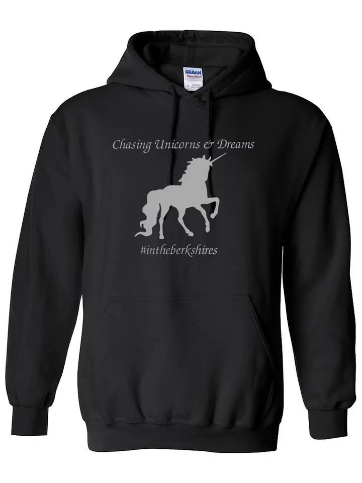 Chasing Unicorns Glittery Hoodie (Size S-3XL, 1-99ct.) for wholesale by 413 Shirts