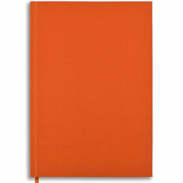 NBB-B5 Oranje B5 Linnen Notitieboek voor wholesale door Charfleet Book Bindery