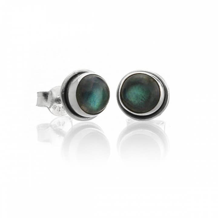 UniArt - Wholesale Stud/Post Earrings - Round Earrings In 925 Silver With Minerals11