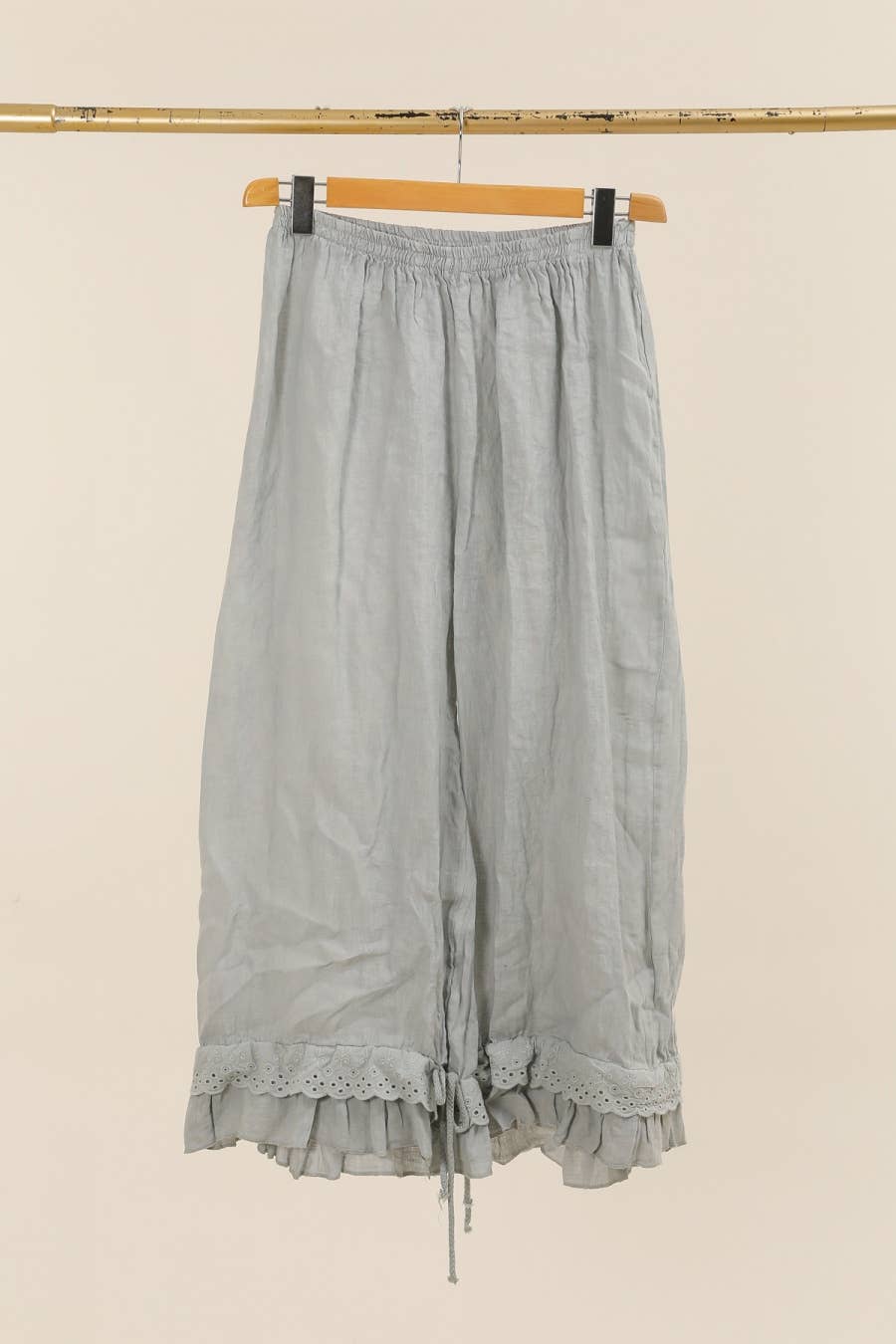 la maison des fibres naturelles - Wholesale Broek - Dames - Elegante broek met opengewerkt borduurwerk 9204 van 100% linnen24