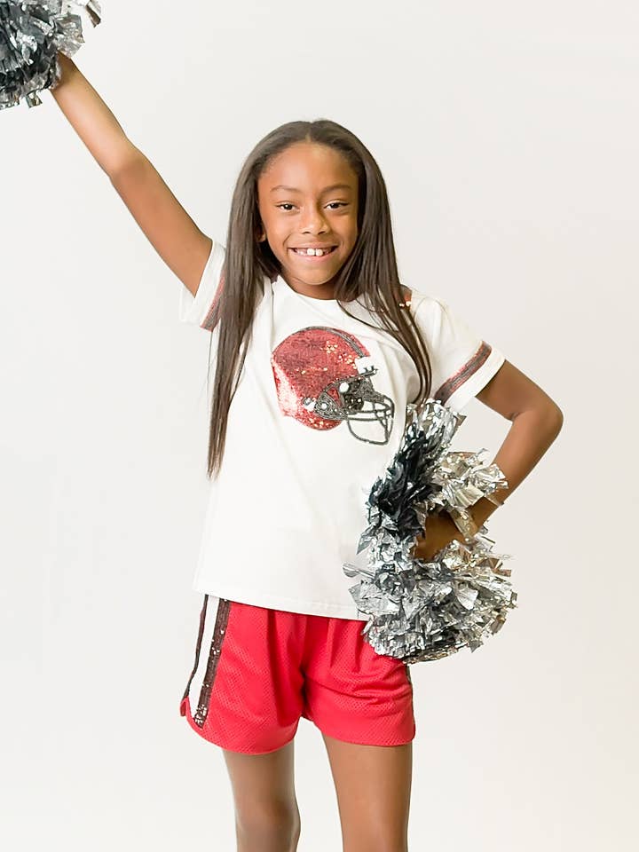 Red and Black Helmet Shirt for wholesale by Belle Cher