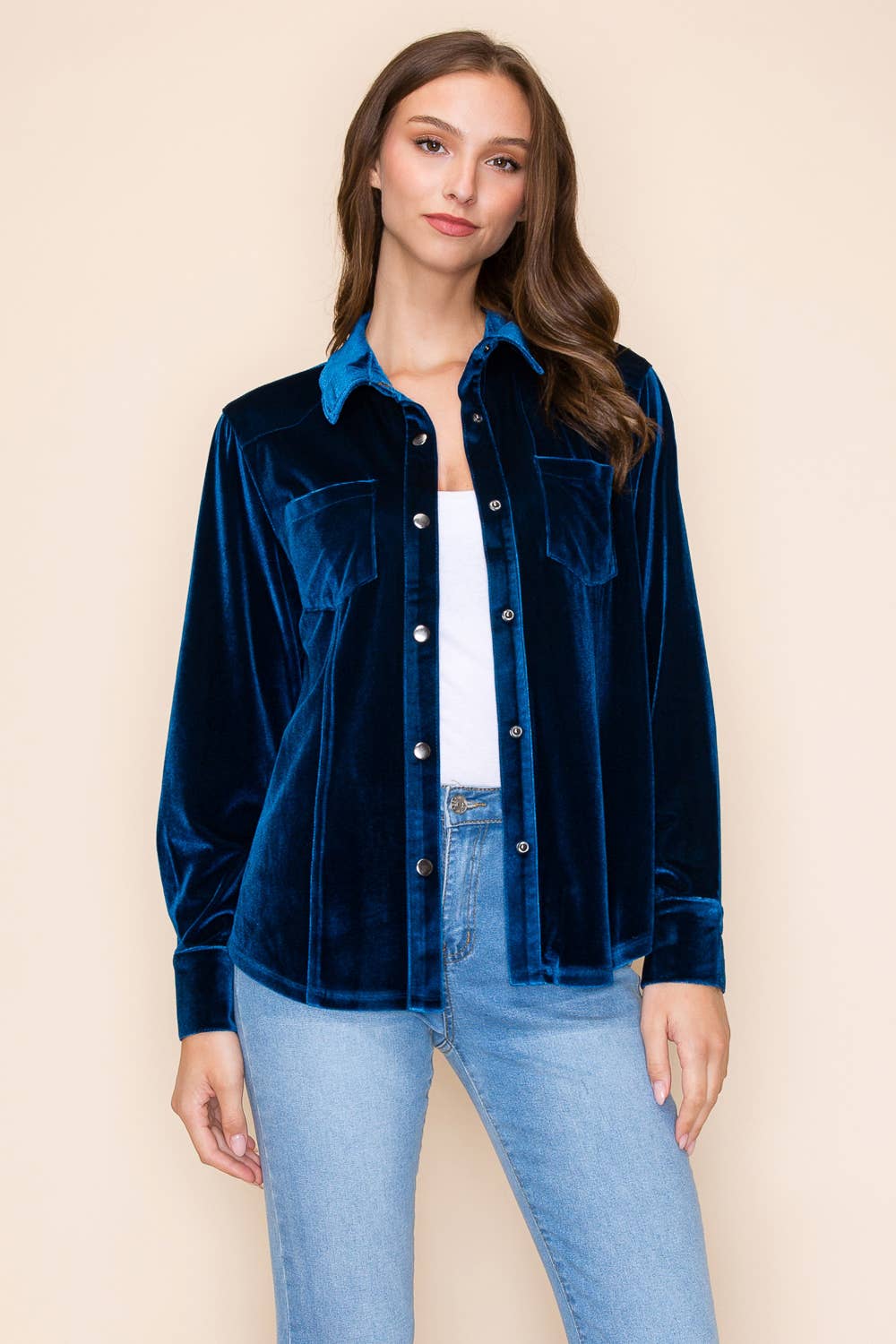 W.A.Y. --Wonderful And Young - Wholesale Shirt - Women's - W.A.Y VELVET SHIRT2