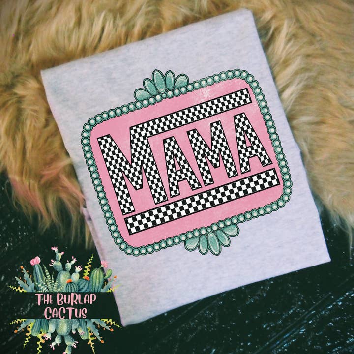 Västerländsk schackrutig mamma för wholesale av The Burlap Cactus