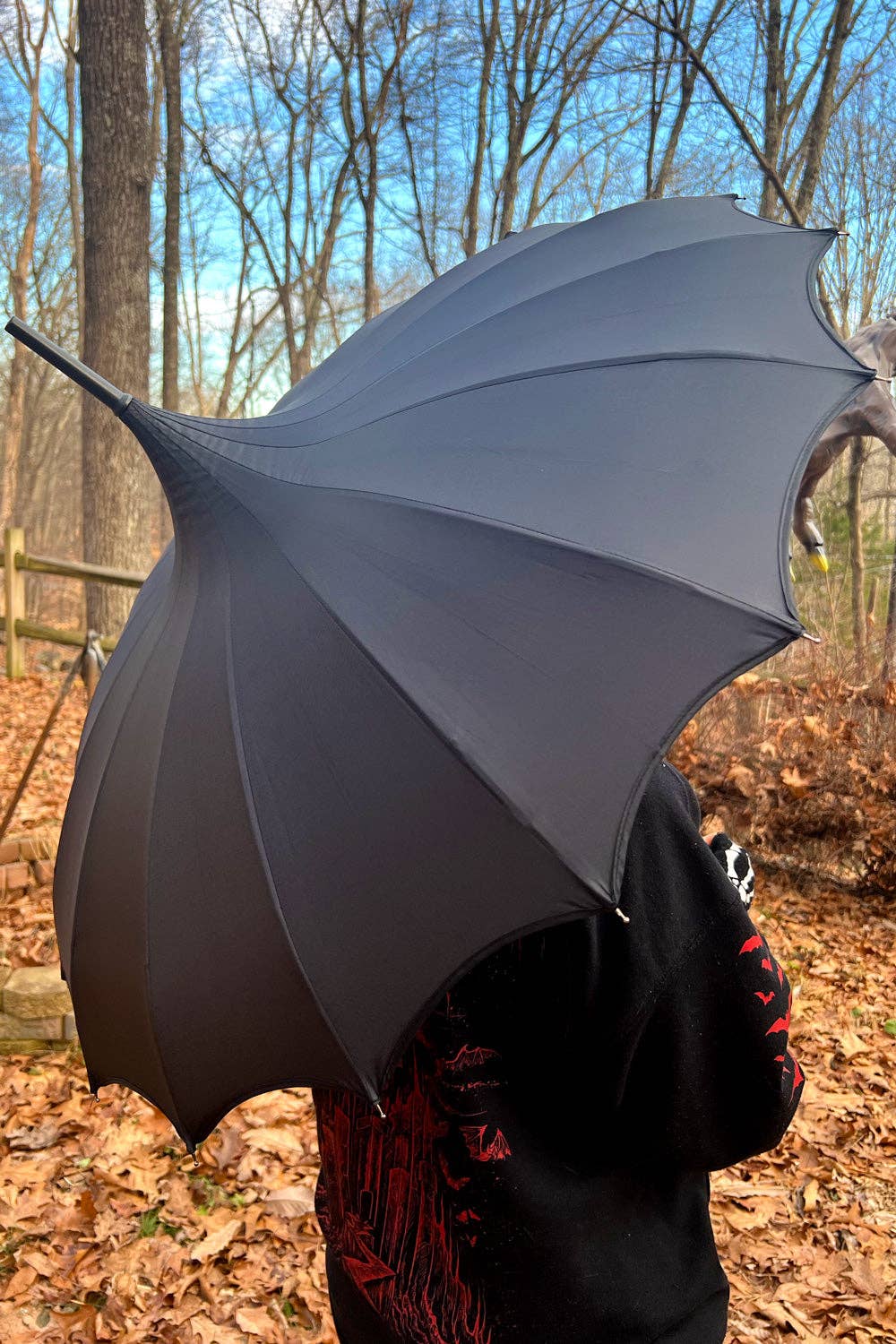 vampirefreaks - Wholesale Umbrella - Unisex - Batwing Pagoda Umbrella [MIDNIGHT BLACK]5