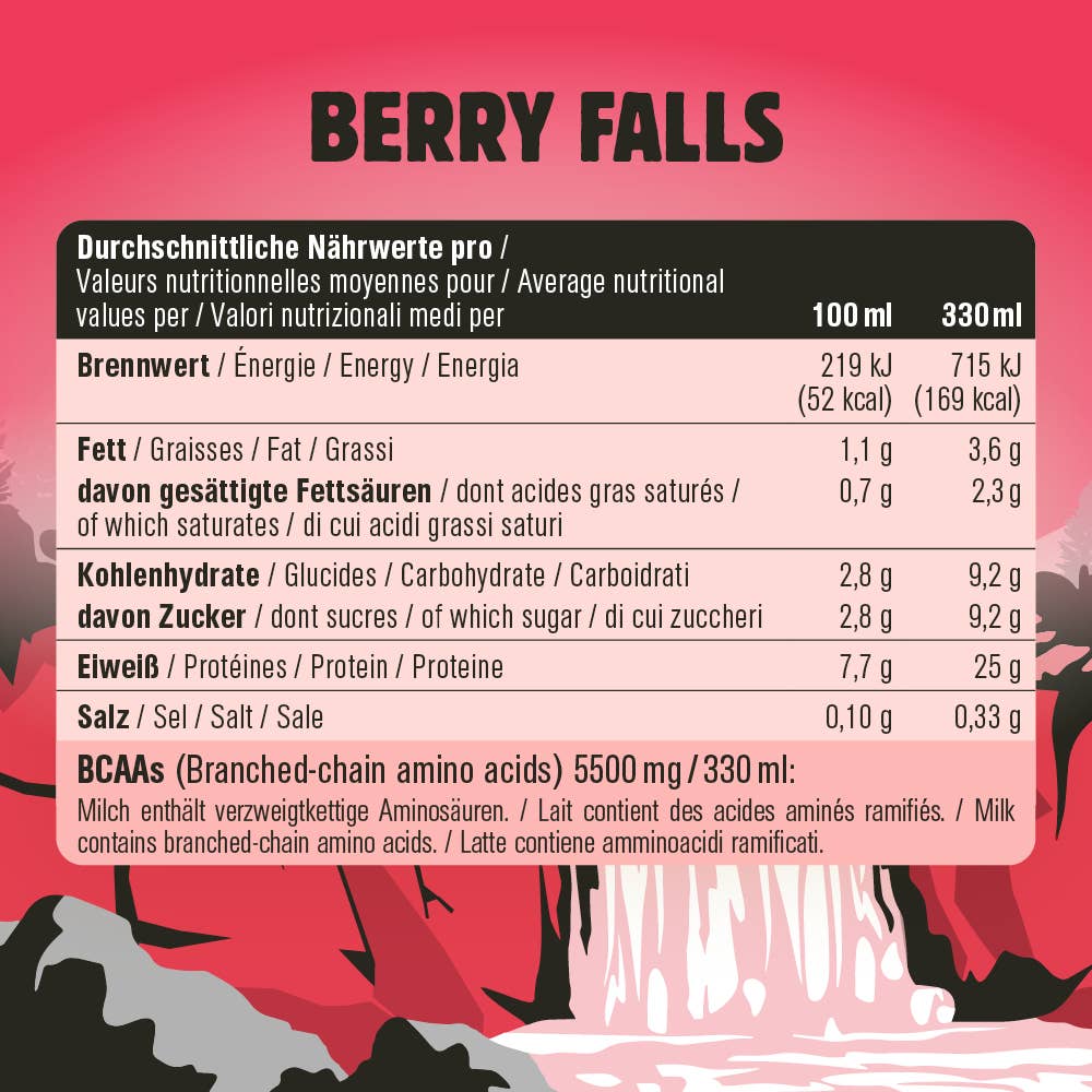 Chiefs - Vendita all'ingrosso Bevande isotoniche/energetiche - Chiefs Bevanda Proteica al Latte Berry Falls 330ml2