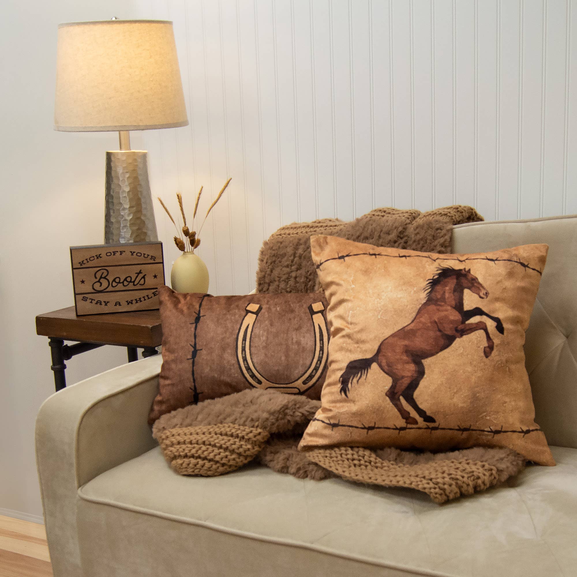 Donna Sharp - Wholesale Throw/Decorative Pillow - Cowboy 2PC Decor Pillow Set1