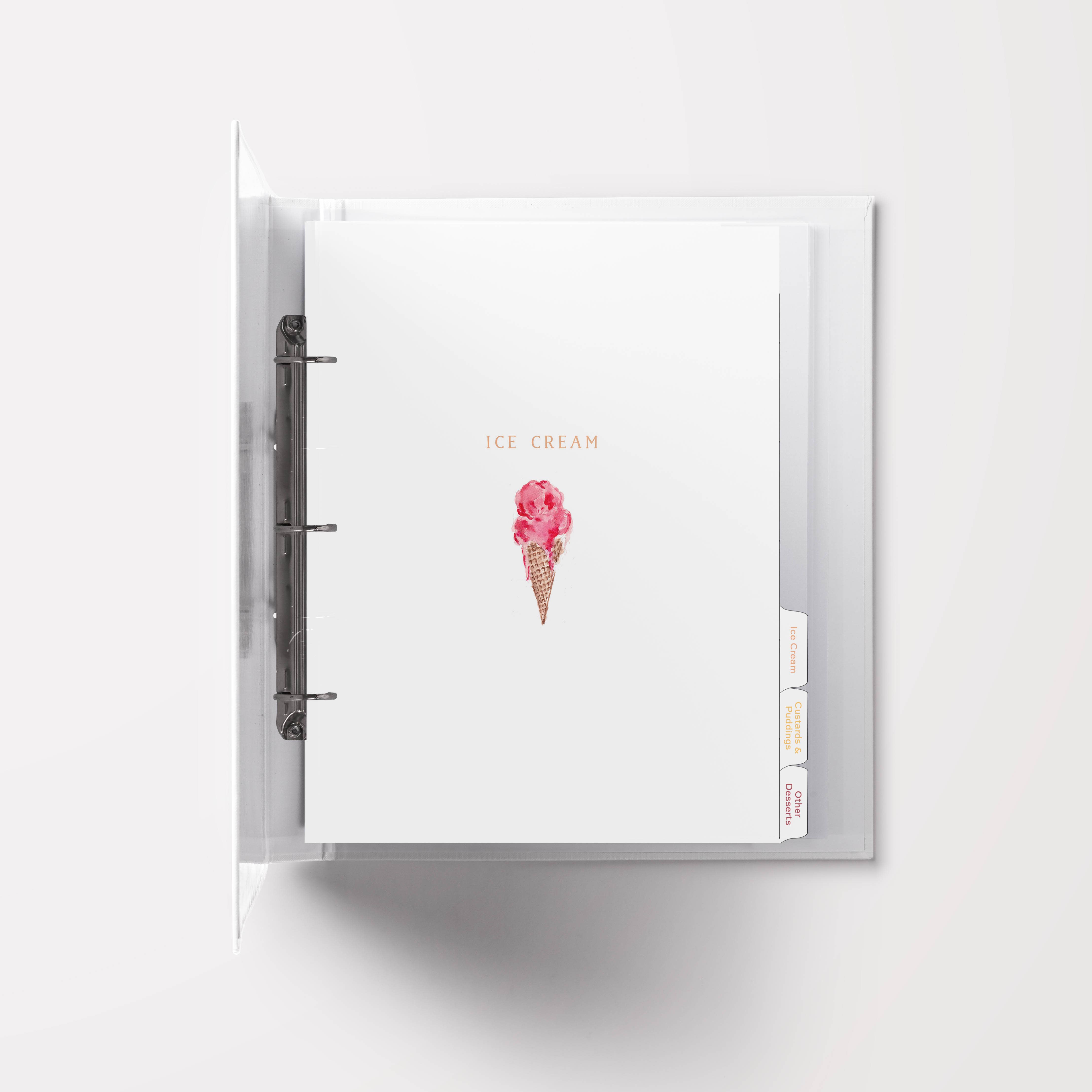 The Illustrated Life – Großhandel Ordner – Dessert-Rezept-Binder-Index Tab Teiler7