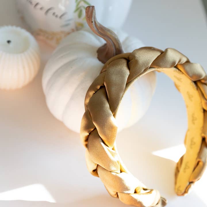 Gold Braided Halo Headband for wholesale by La Bella
