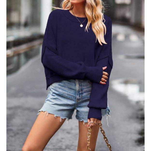 safistyle - Wholesale Knit Top - Women's - Women’s Solid Color Long Sleeve Knitted Top18