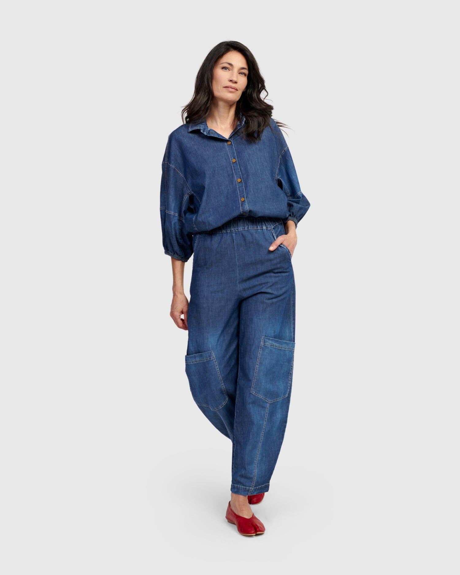 Papaya Relaxed Pants, Denim for wholesale on Faire2