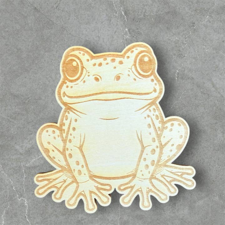 Aimant en bois grenouille pour la vente par Daisy Ridge