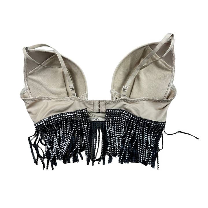 The Modern Alien – Engroshandel Bralette - Dame – Grøn pailletter Marjuana Rave Bh