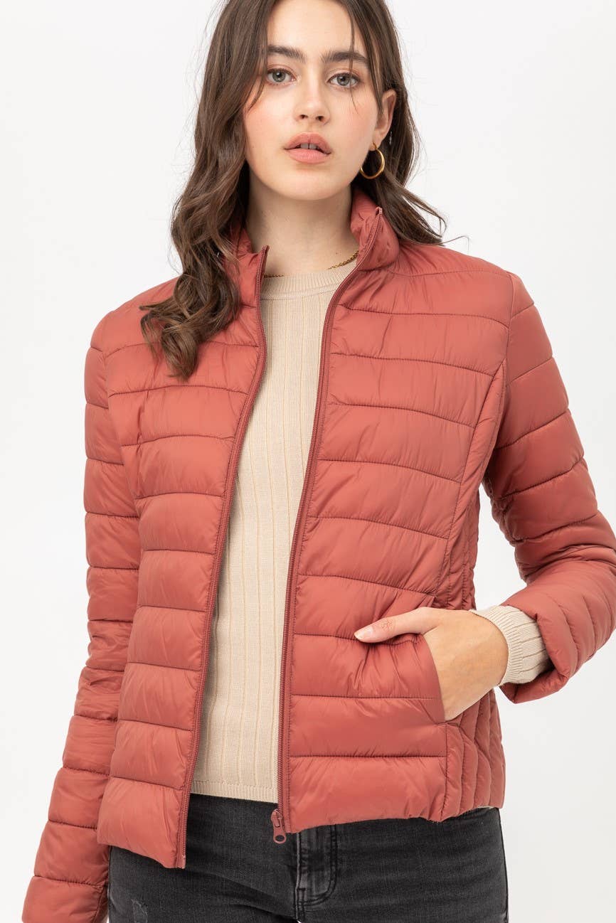 42POPS – Engroshandel Puffer jacket - Dame – ,.._ SI-17503 Ultra Letvægtsforet Termisk Lynlåsjakke6