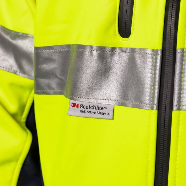 BAD WORKWEAR - Wholesale Jacket – Men's - BAD WATERPROOF HI-VIS SOFTSHELL JACKET WITH 3M TAPE4