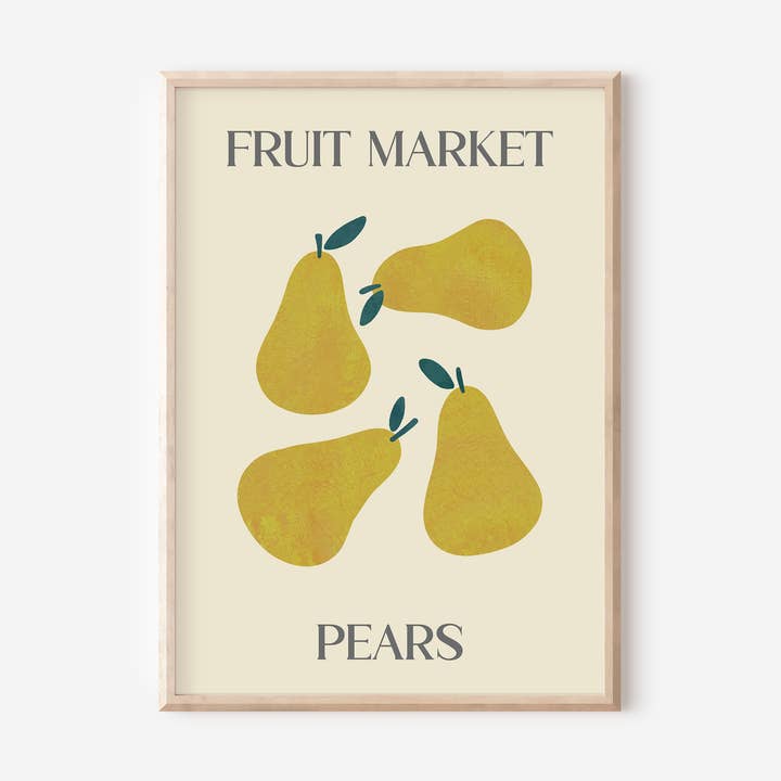 Impression artistique Poires du marché aux fruits No9 pour la vente par el&chic