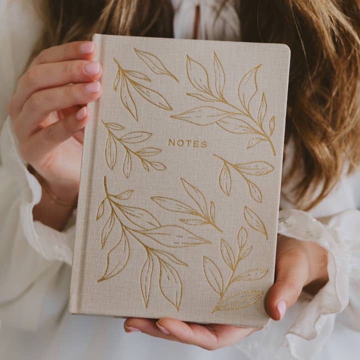 Cuaderno de Notas Hojas Doradas - Papelería y Regalos para venta al por mayor de Sweet Water Decor