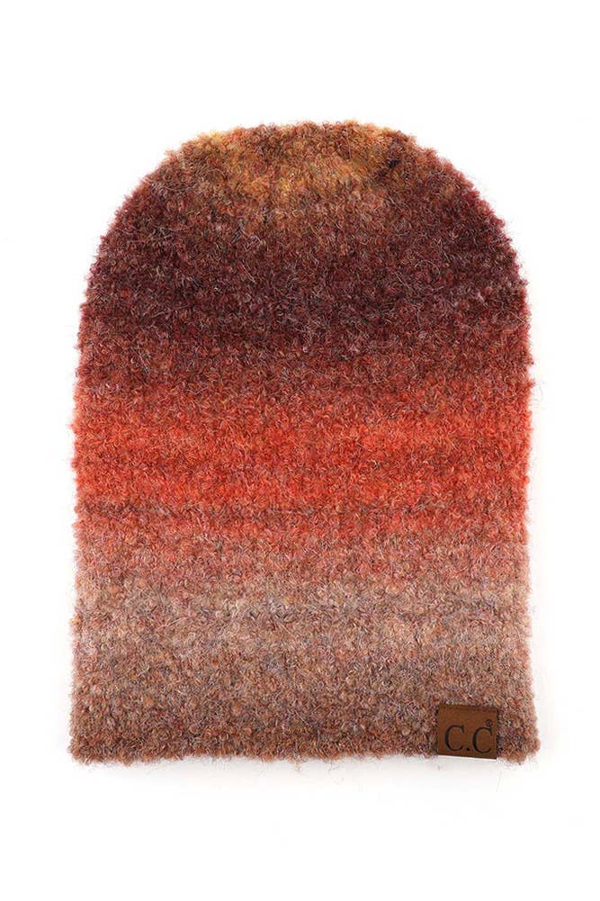Hana - Wholesale Beanie - Women's - C.C Multi Color Ombre Mohair Cuff Beanie6